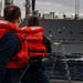 USS Rafael Peralta (DDG 115) conducts a replenishment-at-sea with the Military Sealift Command fleet replenishment oiler USNS Tippecanoe (T-AO 199)