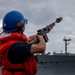 USS Rafael Peralta (DDG 115) conducts a replenishment-at-sea with the Military Sealift Command fleet replenishment oiler USNS Tippecanoe (T-AO 199)