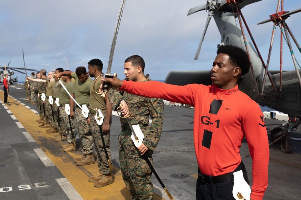 USS Bataan Sailors and Marines conduct corporals sourse