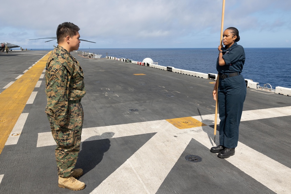 USS Bataan Sailors and Marines conduct corporals sourse