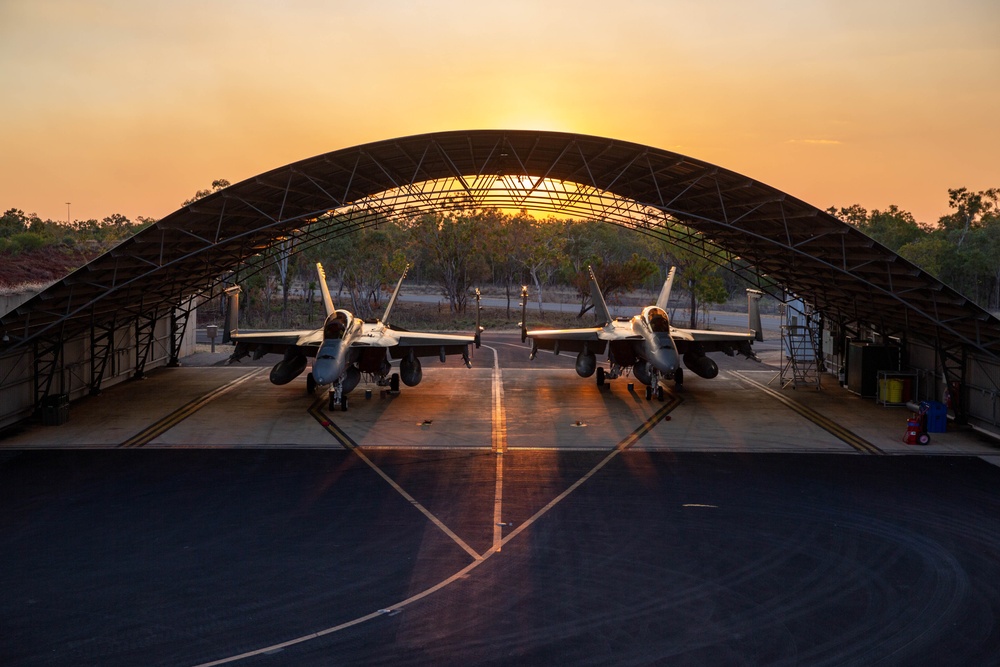 Aircraft staged at Tindal