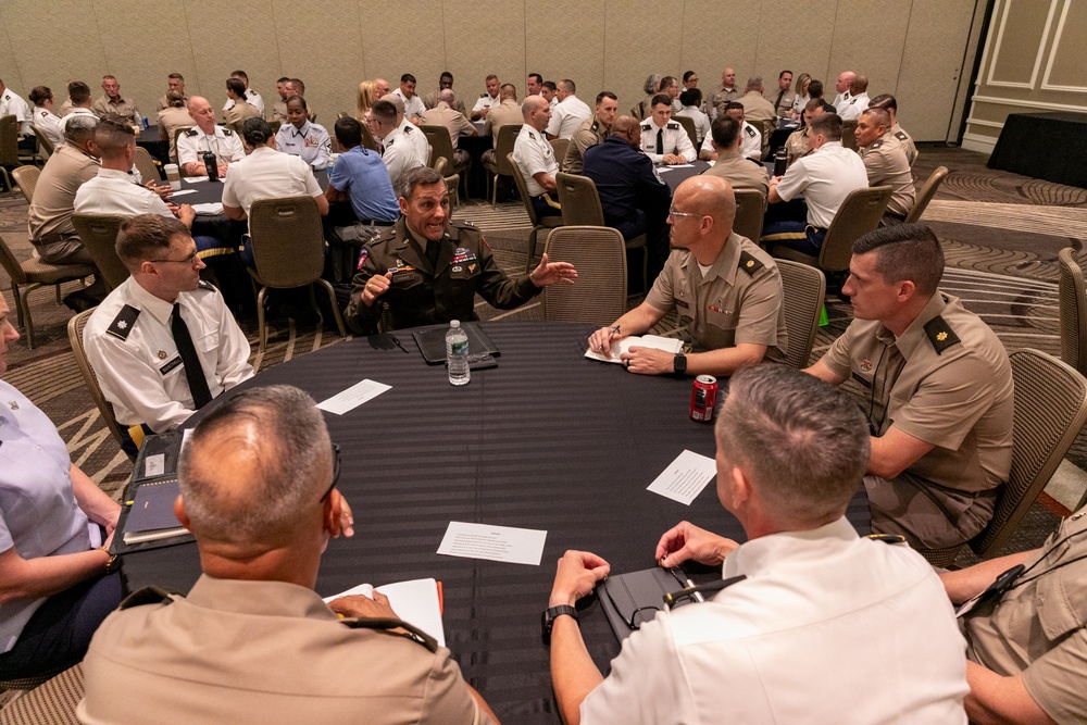 Florida Adjutant General participates in a speed mentoring session