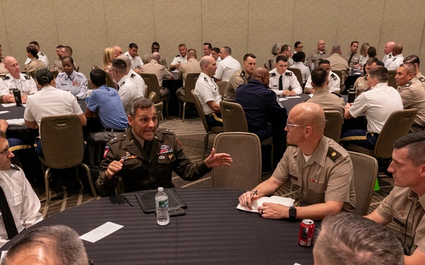 Florida Adjutant General participates in a speed mentoring session