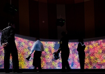 USS Canberra and HMAS Canberra Crews Tour National Museum of Australia