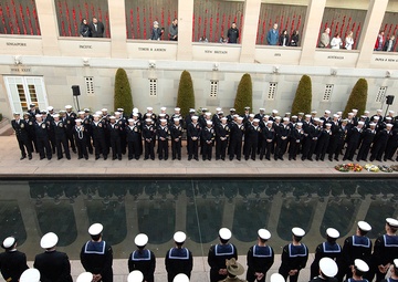 USS Canberra Crew in Australia's Last Post Ceremony