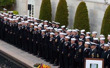 USS Canberra Crew in Australia's Last Post Ceremony