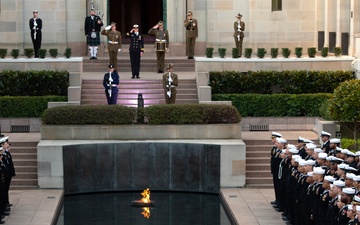 USS Canberra Crew in Australia's Last Post Ceremony