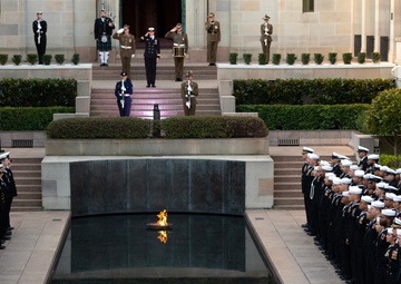 USS Canberra Crew in Australia's Last Post Ceremony