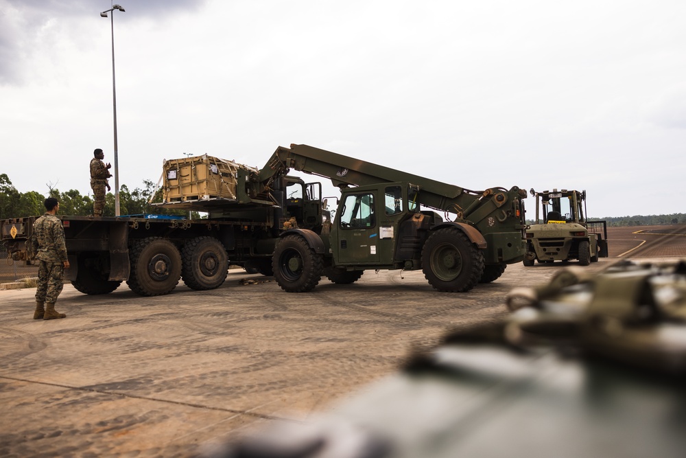 MRF-D arrives on RAAF Base Scherger during Exercise Talisman Sabre 23