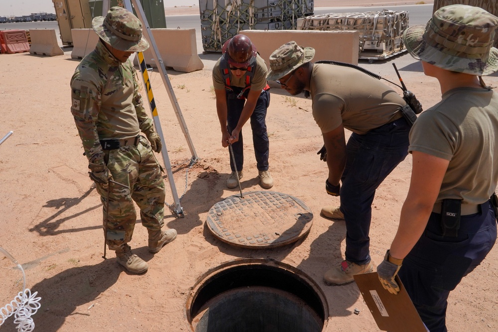 Confined space program team performs Preventive Manhole Inspections