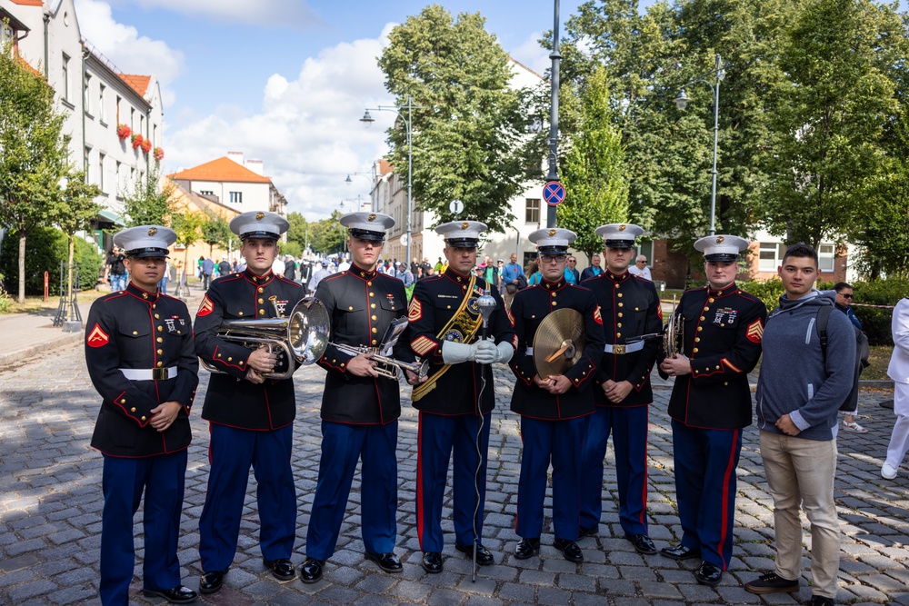 U.S. Naval Forces Europe and Africa Band performs at the Lithuania Sea Festival