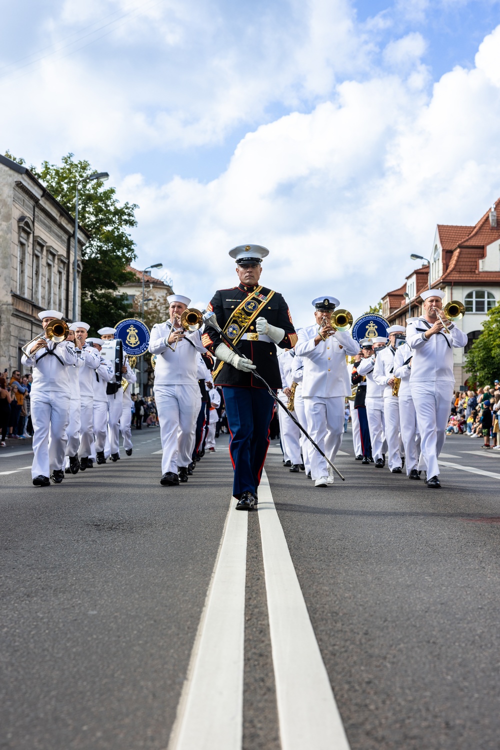 U.S. Naval Forces Europe and Africa Band performs at the Lithuania Sea Festival