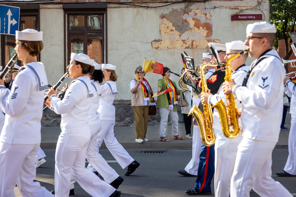 U.S. Naval Forces Europe and Africa Band performs at the Lithuania Sea Festival