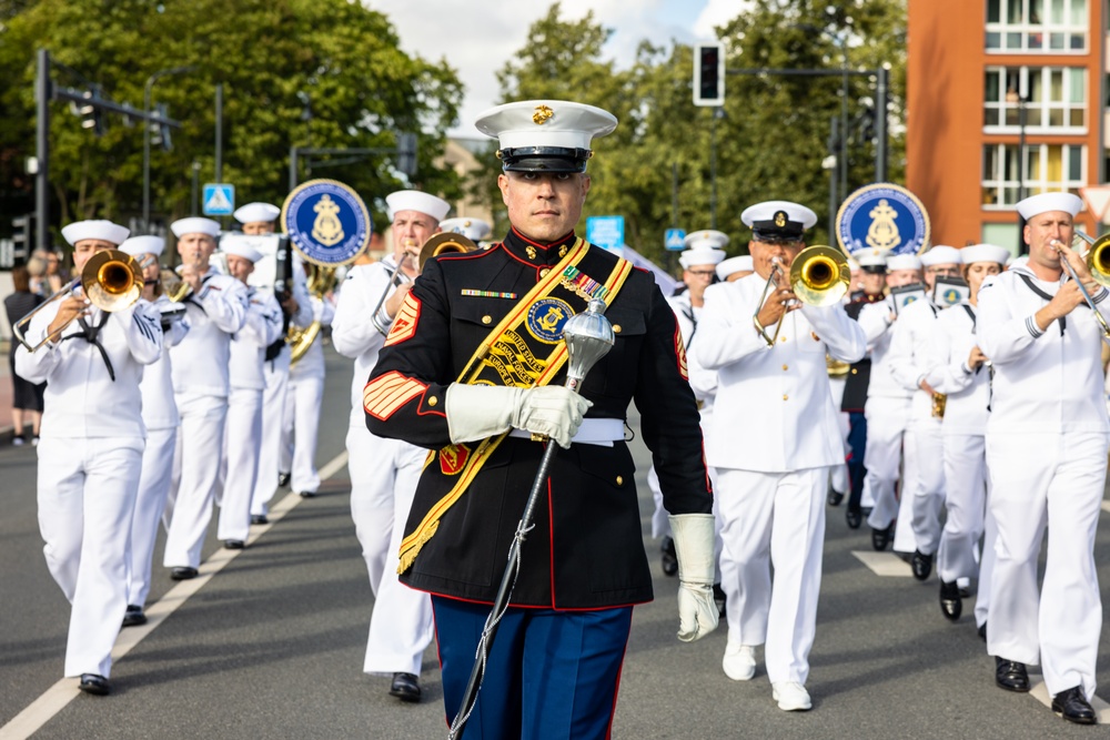 U.S. Naval Forces Europe and Africa Band performs at the Lithuania Sea Festival