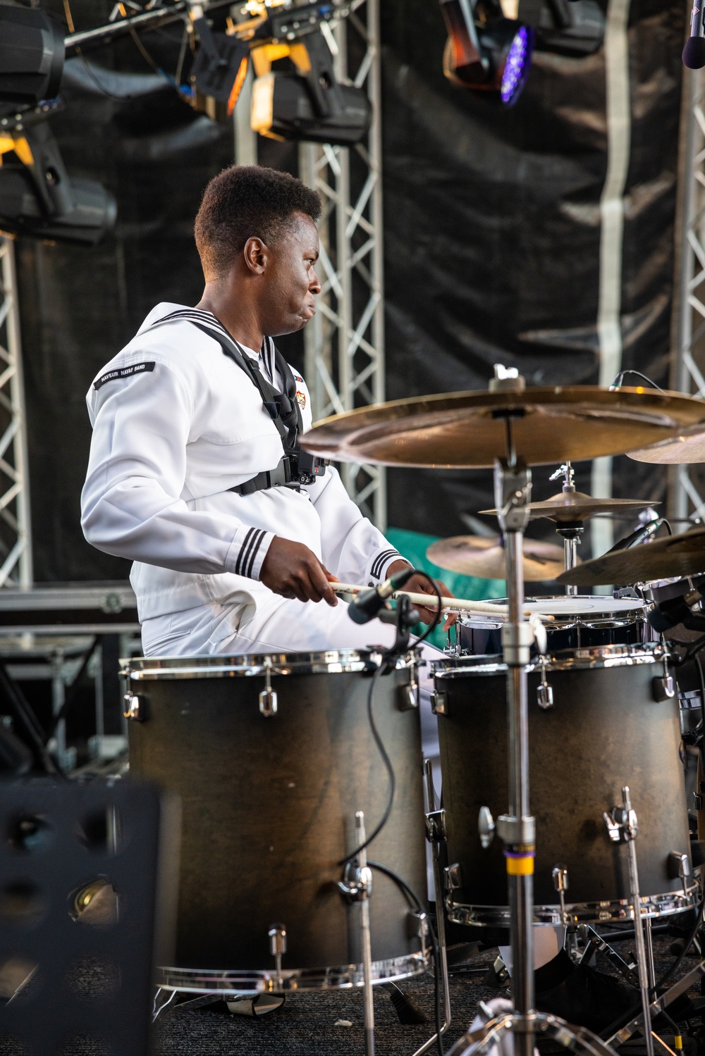 U.S. Naval Forces Europe and Africa Band performs at the Lithuania Sea Festival