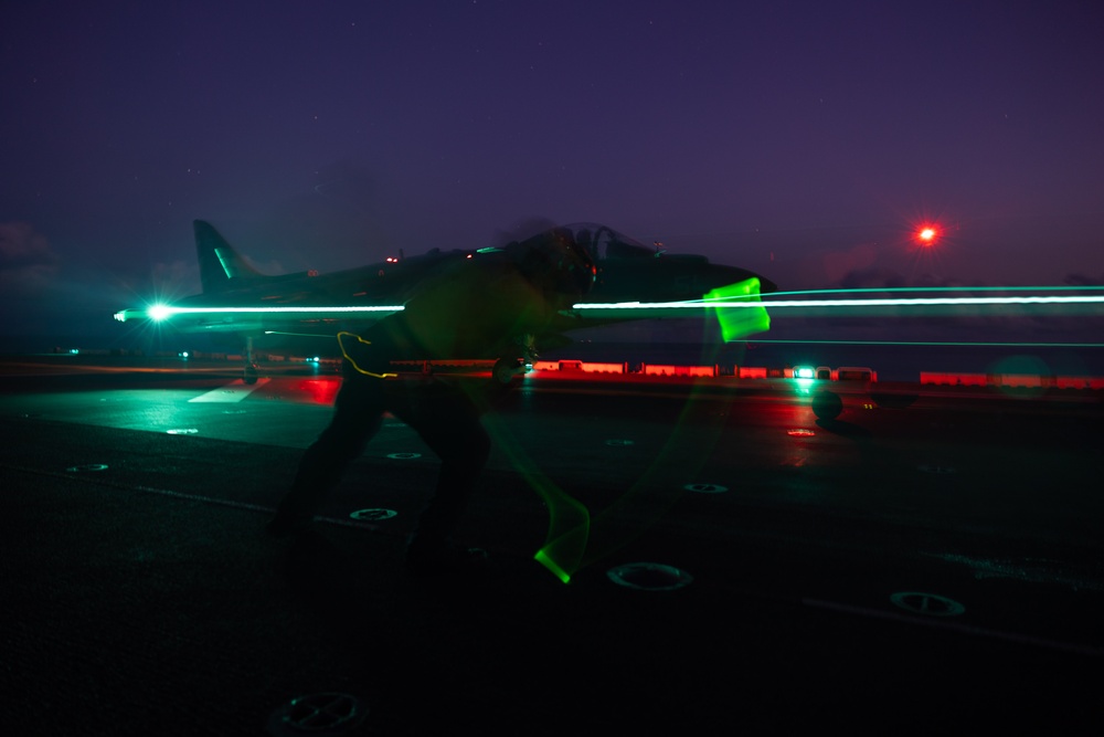 AV-8B Harrier Launches Off USS Bataan