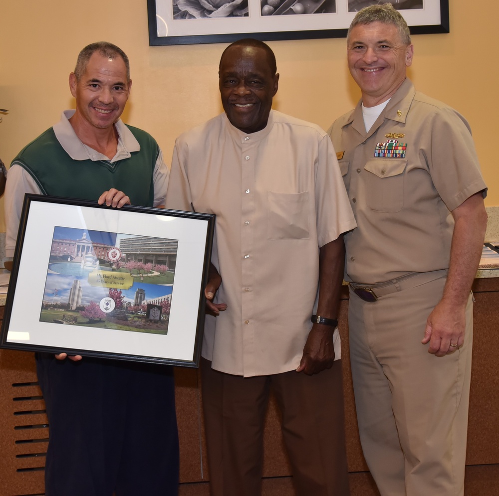 Walter Reed Recognizes Retired Army Medic Floyd Atwater  for 65 Years of Dedicated Public Service