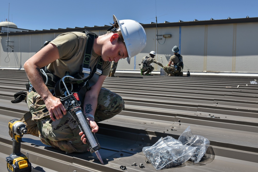 92nd CES Structures performs building maintenance