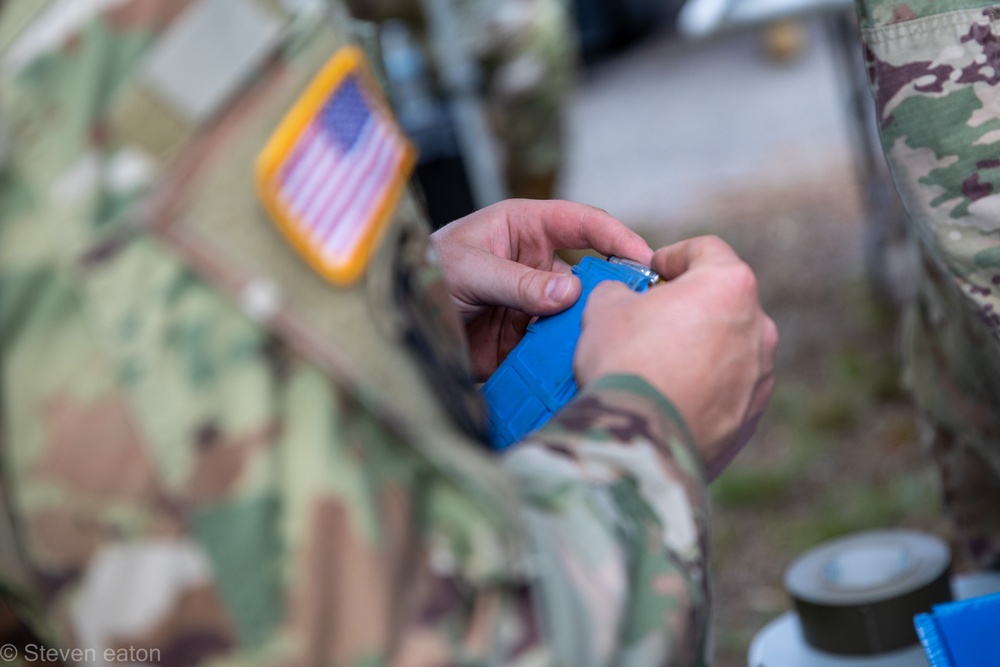 1-182nd Simulates Combat on Joint Base Cape Cod.