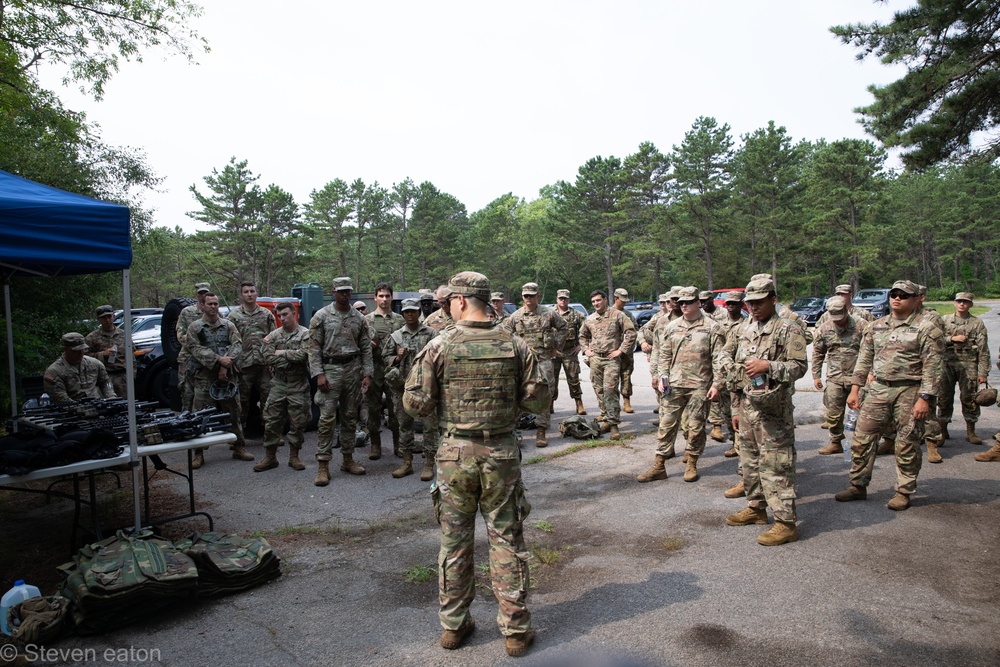 1-182nd Simulates Combat on Joint Base Cape Cod.