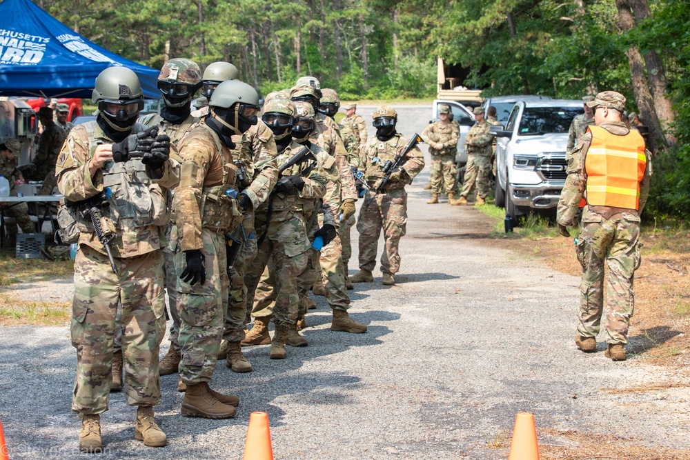 1-182nd Simulates Combat on Joint Base Cape Cod.