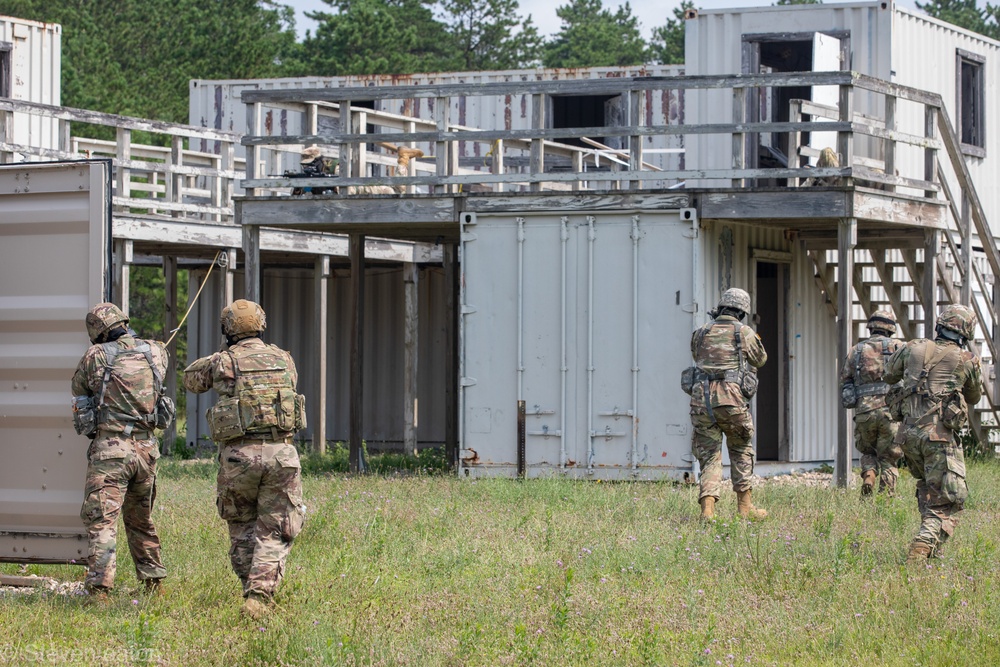 1-182nd Simulates Combat on Joint Base Cape Cod.