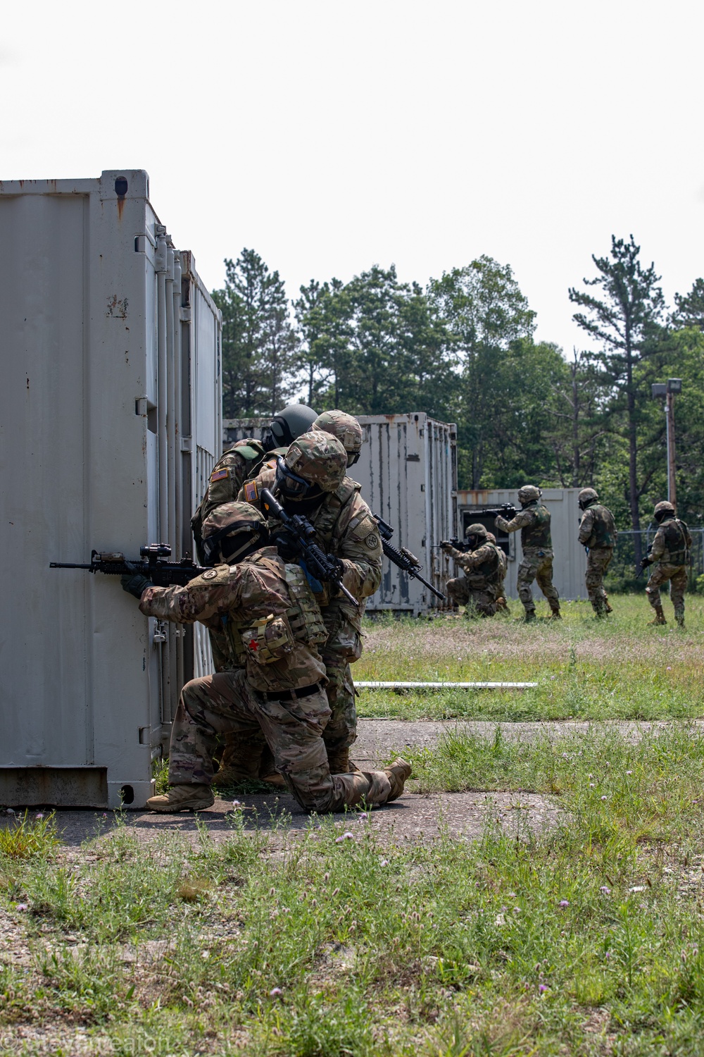 1-182nd Simulates Combat on Joint Base Cape Cod.