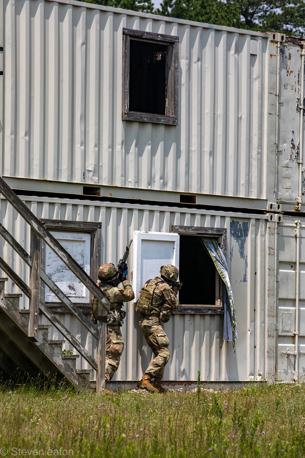 1-182nd Simulates Combat on Joint Base Cape Cod.