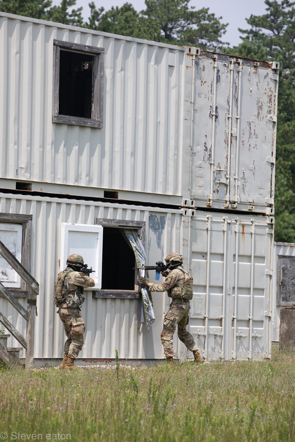 1-182nd Simulates Combat on Joint Base Cape Cod.