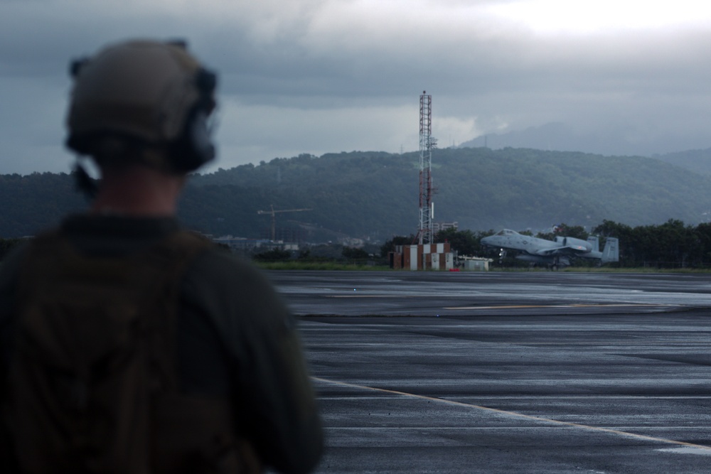 Go with the fuel: MWSS 372 Marines and 61st Fighter Squadron Airmen refuel A-10s during MASA 23