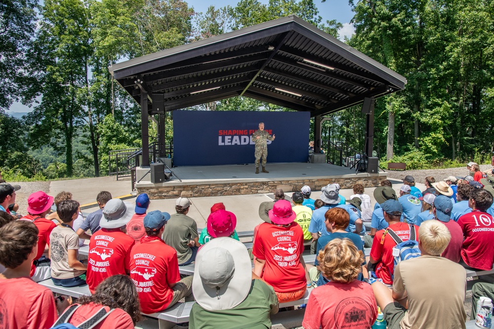 U.S. Army North Commander Visits 2023 National Jamboree
