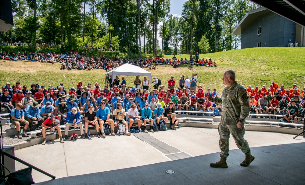 U.S. Army North Commander Visits 2023 National Jamboree
