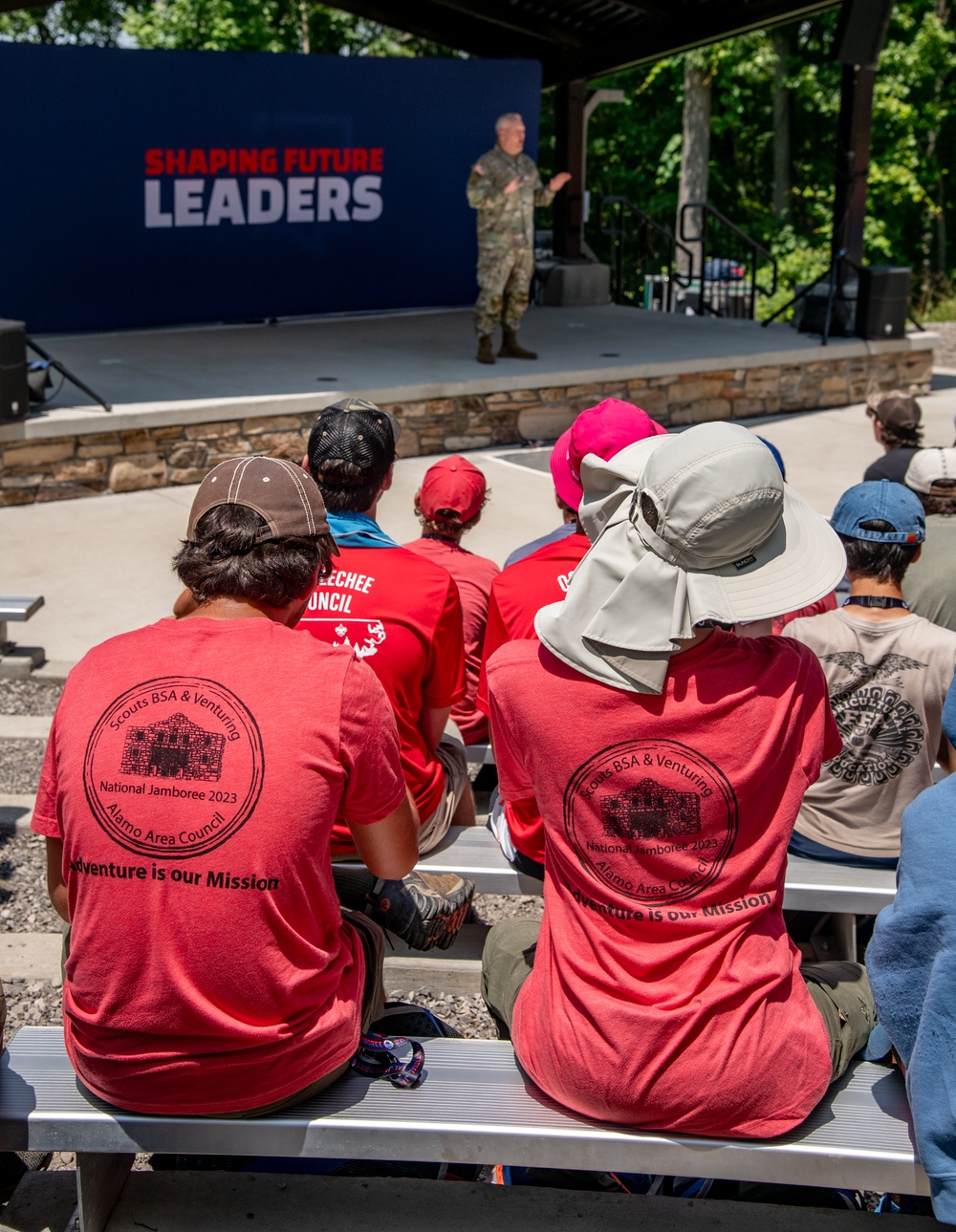 U.S. Army North Commander Visits 2023 National Jamboree
