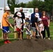 Young Schiller Park residents help break ground at the Schiller Park Storm Sewer Improvement Groundbreaking with U.S. Army Corps of Engineers, Chicago District