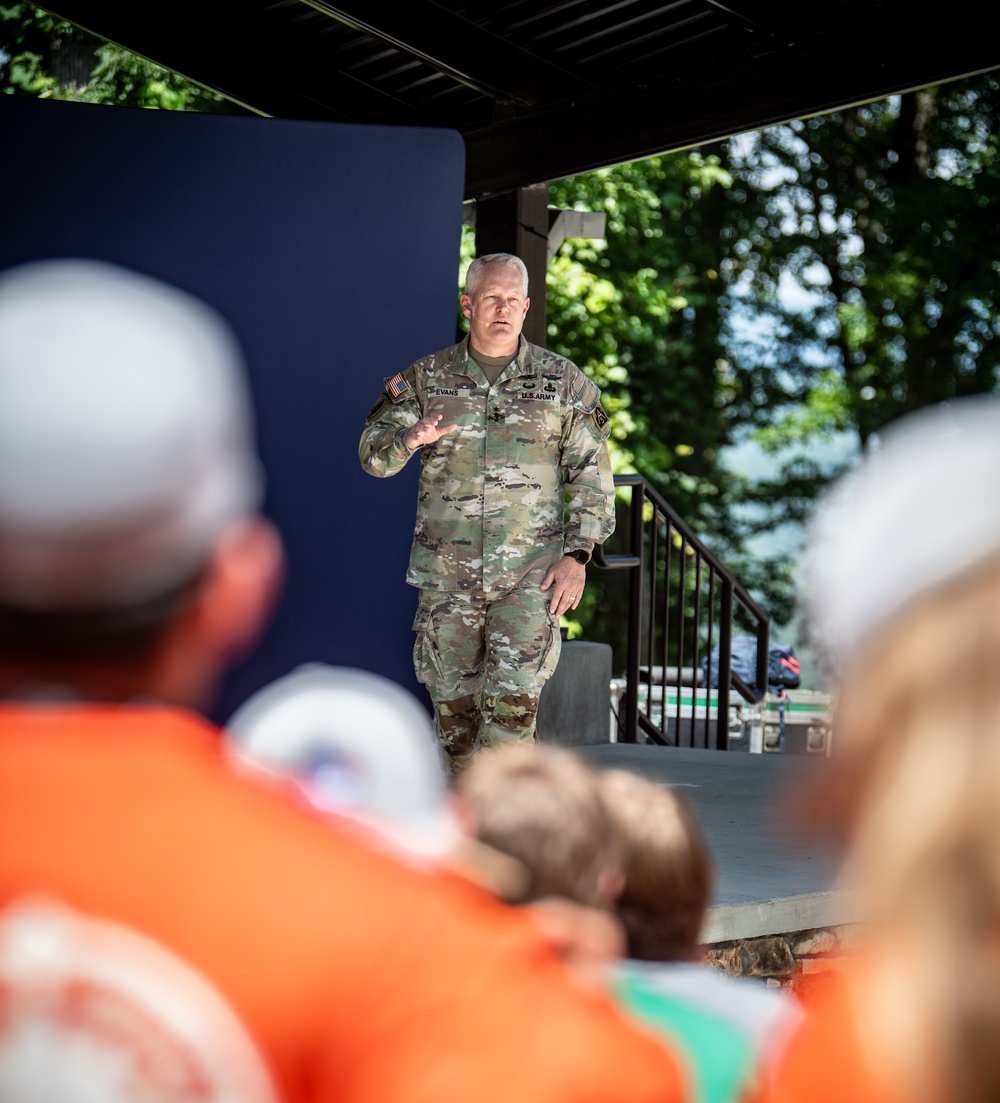 U.S. Army North Commander Visits 2023 National Jamboree