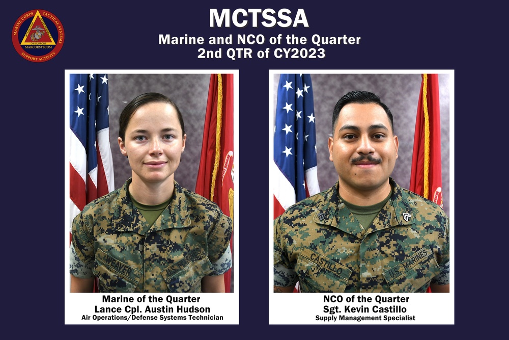 Marine and NCO of the Quarter for Q2 in FY 2023