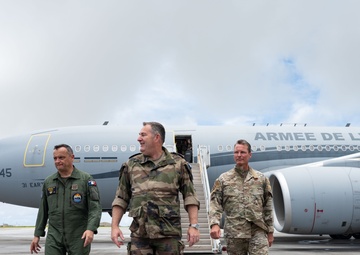 French Air Chief visits Andersen AFB, commends interoperability of MG23