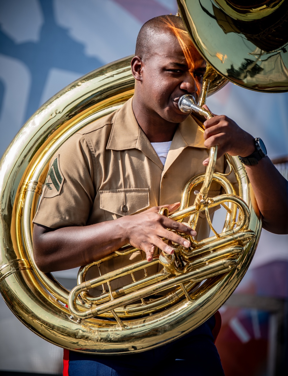 USMC 2d Marine Division Band performs at the 2023 National Jamboree