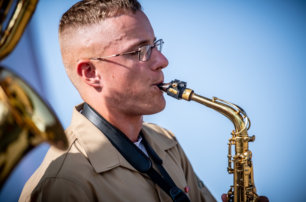 USMC 2d Marine Division Band performs at the 2023 National Jamboree