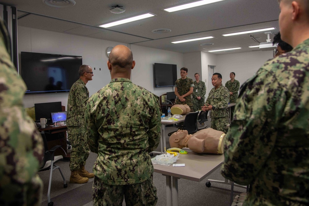 Rear Admiral Guido Valdez, Commander of Naval Medical Forces Pacific, Visits MCAS Iwakuni