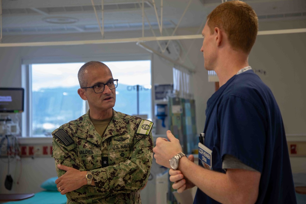 Rear Admiral Guido Valdez, Commander of Naval Medical Forces Pacific, Visits MCAS Iwakuni