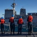 USS Ralph Johnson conducts a replenishment-at-sea with the Japan Maritime Self-Defense Force ship JS Mashu.