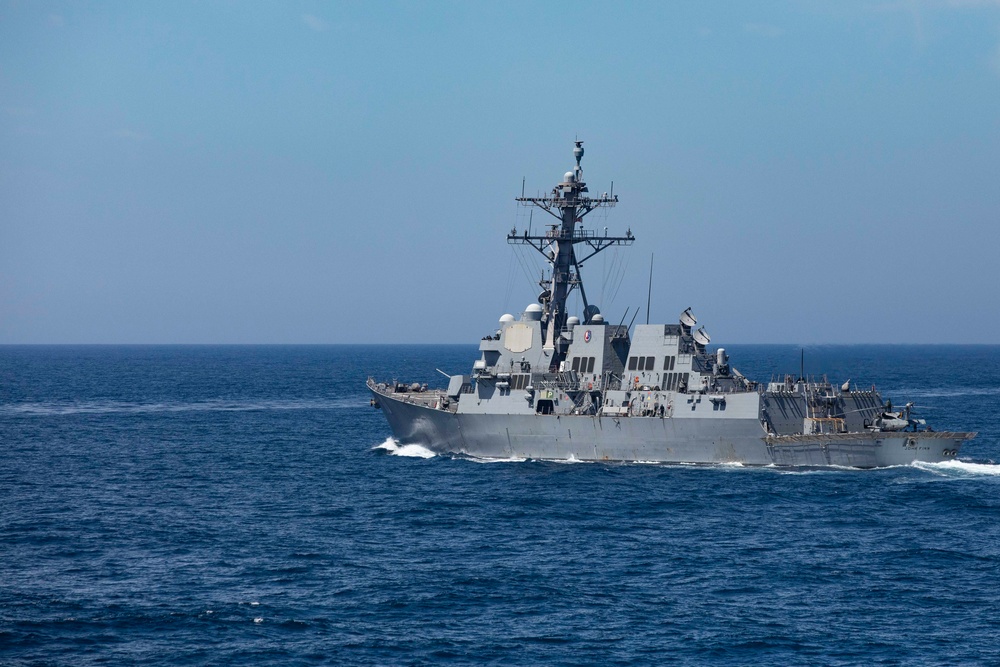 USS John Finn (DDG 113) transits the Sea of Japan.