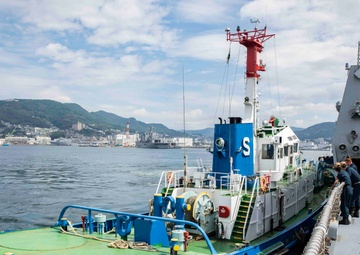 USS Ralph Johnson (DDG 114) pulls into Commander, Fleet Activities Sasebo.