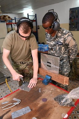 CJTF-HOA partners with Djiboutian Air Force to stand up sheet metal shop for aircraft repair