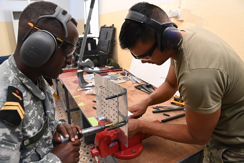 CJTF-HOA partners with Djiboutian Air Force to stand up sheet metal shop for aircraft repair