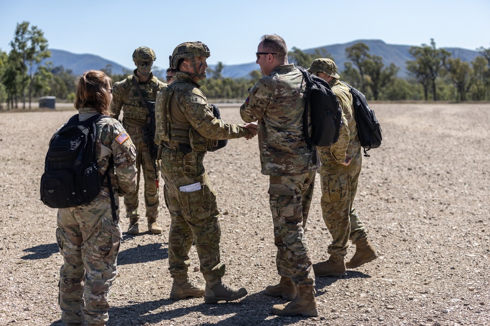 1AD CG visits leaders and soldiers during Talisman Sabre 23