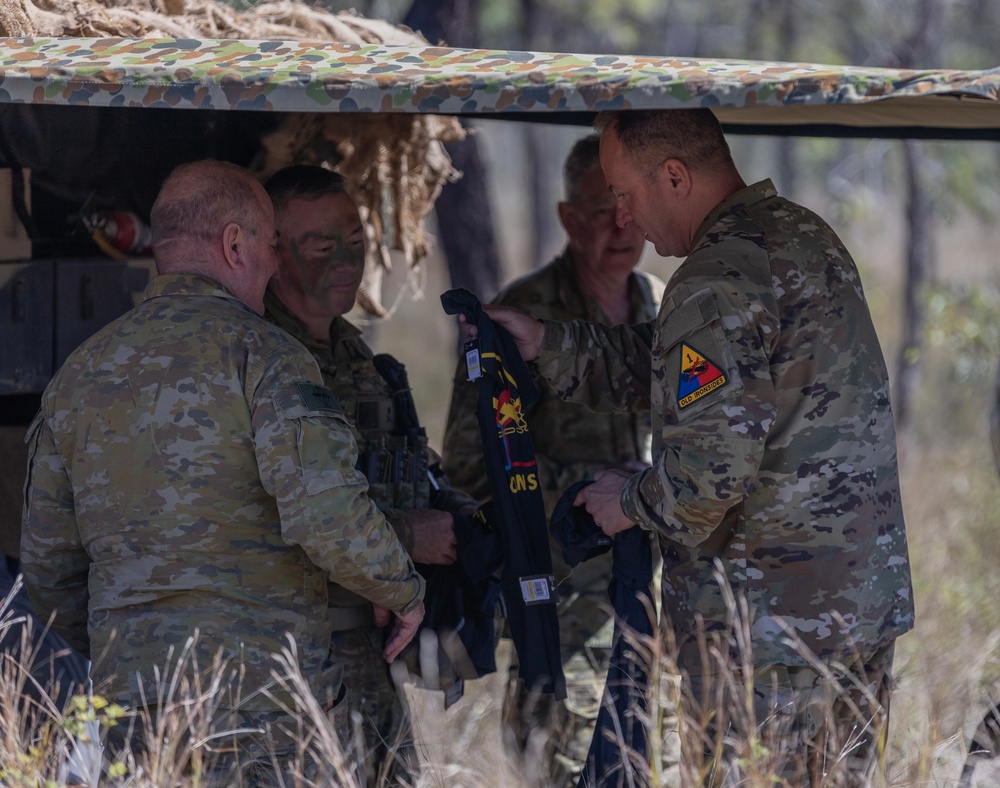 1AD CG visits leaders and soldiers during Talisman Sabre 23