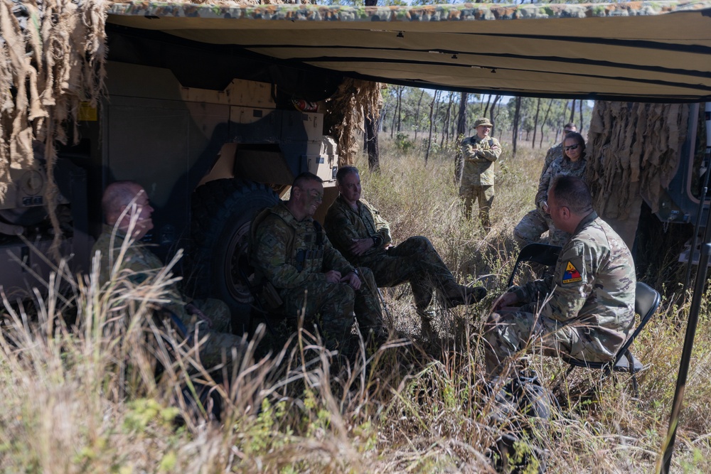 1AD CG visits leaders and soldiers during Talisman Sabre 23