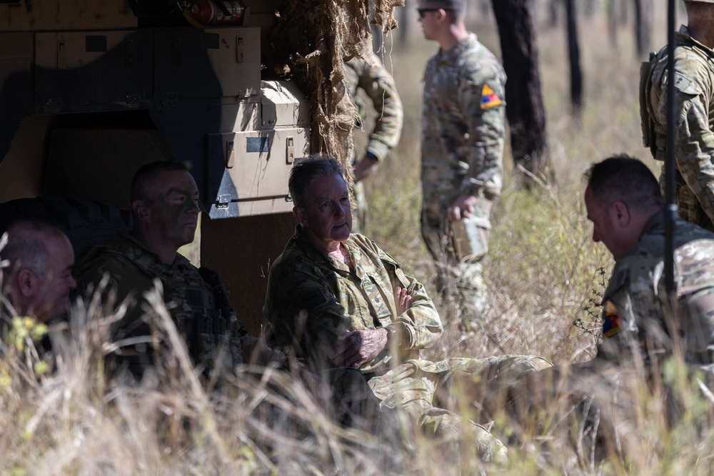 1AD CG visits leaders and soldiers during Talisman Sabre 23